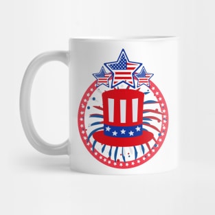 American Flag Star, usa hat, hat flag america , united state hat, united state flag stars, 4th of july,  Independence Day, i love america, my country , red blue white, gift for citizens Mug